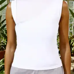 Shein Fitted Sleeveless Asymmetric Designed Neck Short Top-picture-43