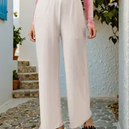 Shein Full Length High Rise Textured Straight Fit Pants-picture-24
