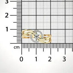 valanova Women Sterling Silver Gold-Plated Lab Grown Diamond Ring image 3