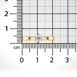 valanova Women Sterling Silver Gold-Plated Lab Grown Diamond Ring image 3