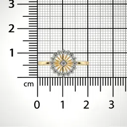 valanova Women Sterling Silver Gold-Plated Lab Grown Diamond-Studded Ring image 3