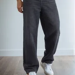 Shein Full Length Fixed Waist Mid Wash Jeans-picture-12