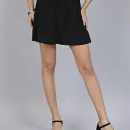 Shein Party Mini Length High Rise Pleated Flared Skirt-picture-10