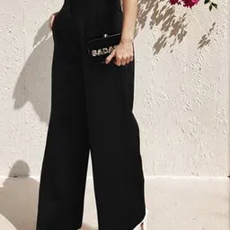 Shein Full Length High Rise Pleated Pant with Pockets-picture-35