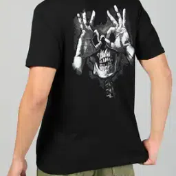 Shein Short Sleeves Graphic Back Print Crew Tshirt-picture-17