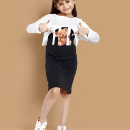 pixie n prince Girls Graphic Print A-Line Dress image 1