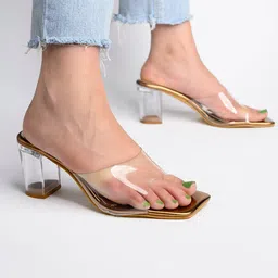 shoetopia Open-Toe Chunky Heeled Sandals image 2