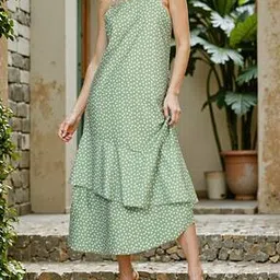 Shein Spaghetti Strap Floral Print Layered Maxi Dress-picture-11