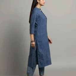indie picks Dabu Print Straight Kurta with Insert Pockets image 2