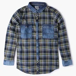 lee cooper Checked Cotton Slim Fit Shirt image 2