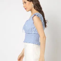 yousta Women Embroidered Fitted Top image 2