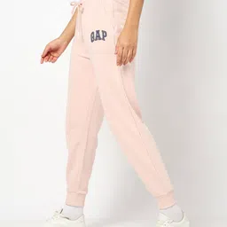 gap Solid Regular Fit Knitted Joggers with Embroidered Logo image 2