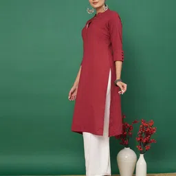 vbuyz Women Embroidered Straight Kurti image 2