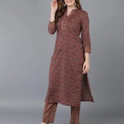 ahika Women Printed Straight Kurta with Pants & Dupatta image 2