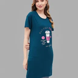 christy world x ag Women Pack of 2 Graphic Print Round-Neck Nightshirts image 2