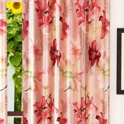 lavichitra Set of 2 Floral Print Curtains image 2