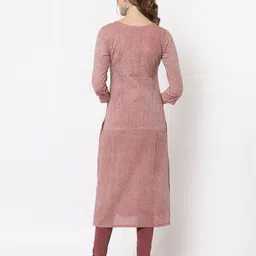 kami kubi Floral Neck Print Straight Kurta image 2