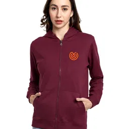 eck moda Women Regular Fit Graphic Print Hoodie image 2