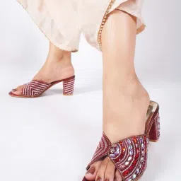 dollphin Women Embellished Chunky Heeled Sandals image 2