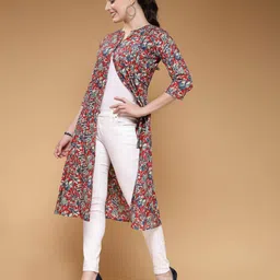 indibelle Women Floral Print Regular Fit Shrug image 2