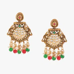 matchitt Gold-Plated Kundan-Studded Dangler Earrings image 2