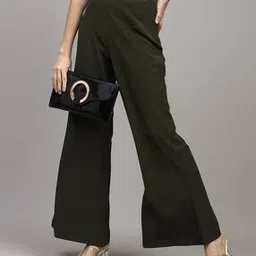 Shein Party Full Length High Rise Lace Trim Flared Pants-picture-20