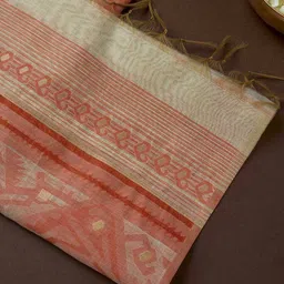 soch Women Striped Dupatta with Tassels image 2