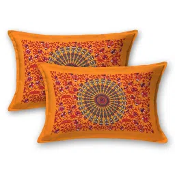 uniqchoice Floral Print Jaipuri Traditional Double Bedsheet with 2 Pillow Covers image 2