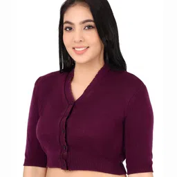 femula Women V-Neck Front-Open Blouse image 2