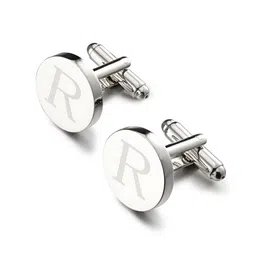 yellow chimes Alphabet 'R' Button Cufflinks image 2