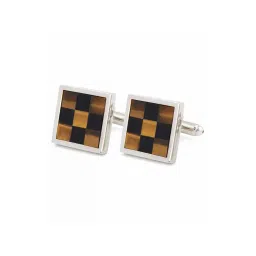 peluche Tiger's Eye Stone Square Cufflinks image 2