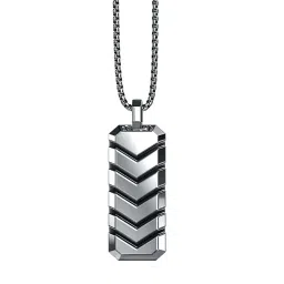 thrillz Men Stainless Steel Link Chain with Pendant image 2