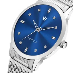 crestello Men CR-SLM001-BLU Analogue Watch with Contrast Dial image 2