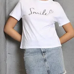 Shein Drop-Shoulder Typographic Chest Print Loose Fit Crew Tshirt-picture-51