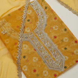 soch Women Indian Unstitched Dress Material image 2