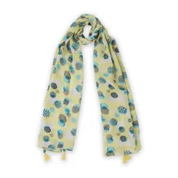 belleziya Graphic Print Scarf with Tassels image 2