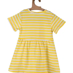 k.o.b (kids on board) Striped A-Line Dress with Bow Accent image 2