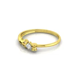 avsar Yellow Gold Swarovski Stone-Studded Shalini Ring image 2