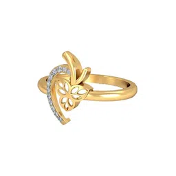avsar Women Yellow Gold Solitaire Ring image 2