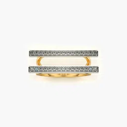 valanova Women Sterling Silver Gold-Plated Lab Grown Diamond Ring image 4
