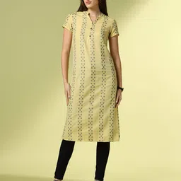 acai poly cotton printed straight kurta image 2