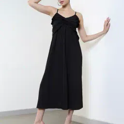 Shein Party Spaghetti Strap Ruffled Midi A-Line Dress image 2