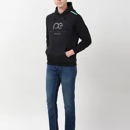 peter england Men Typographic Print Regular Fit Hoodie image 2