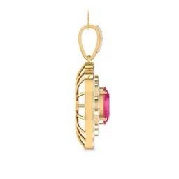 pc jeweller 18KT Yellow Gold The Asenka Diamond & Gemstone Pendant image 2
