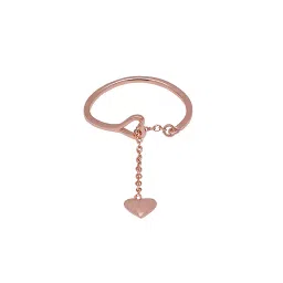 giva 925 Silver Rose Gold Chain Ring image 2