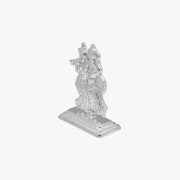 srijagdamba pearls dealer 800 Silver Radha Krishna Idol image 2