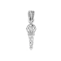 akshat sapphire 925 Sterling Silver God Hanuman Gada Pendant image 2
