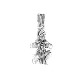 akshat sapphire 925 Sterling Silver God Hanuman Pendant image 2