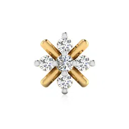 iski uski Clint Yellow Gold Diamond Nosepin image 2