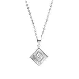 giva 925 Sterling Silver Zircon Maze Pendant Necklace image 2